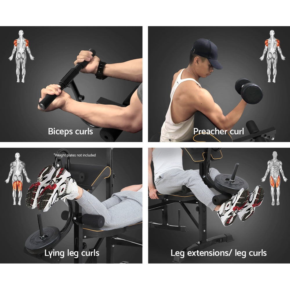 NNEDSZ Weight Bench 10 in 1 Bench Press Home Gym Station 330kg Capacity