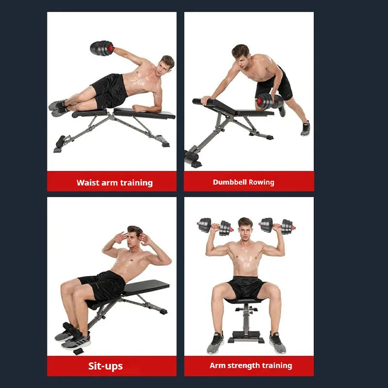 NNEOBA Foldable Multi-Function Dumbbell Bench Set
