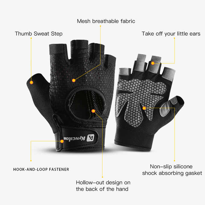 NNEDSZ S Pink Fingerless Sports Gloves - Non-Slip Silicone Palm Pads for Cycling, Weightlifting, and Fitness Training