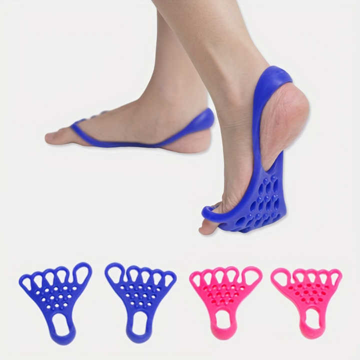 NNEDSZ 2 Pairs Blue Toe Separator and Foot Stretching Band - Arch Support, Bunion Corrector, and Foot Massage Tool