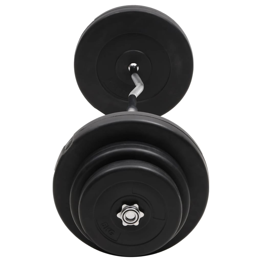 NNEVL Curl Barbell with Plates 60 kg