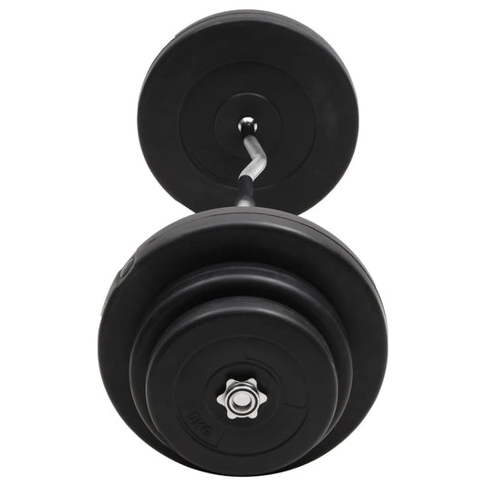 NNEVL Curl Barbell with Plates 60 kg