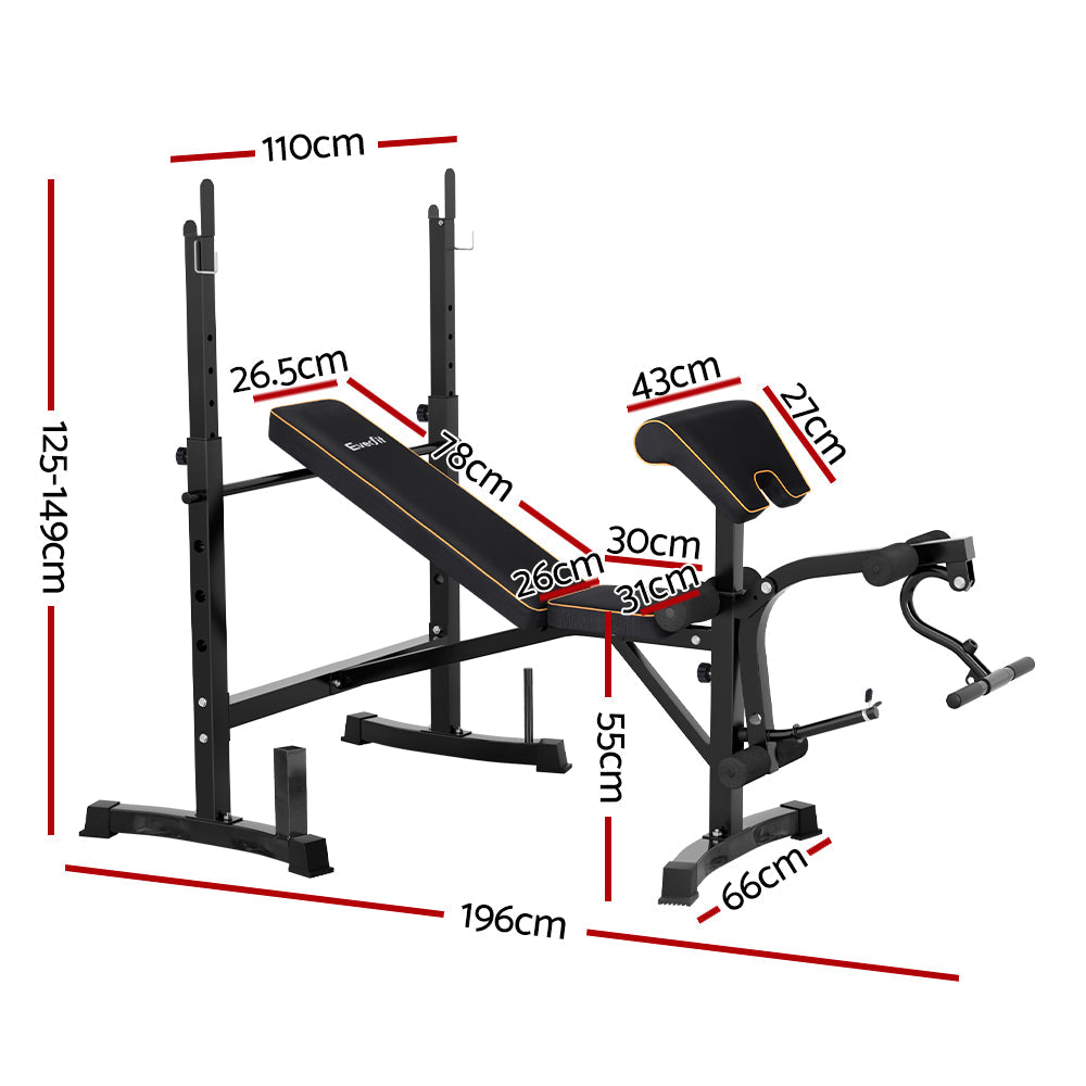 NNEDSZ Weight Bench 10 in 1 Bench Press Home Gym Station 330kg Capacity