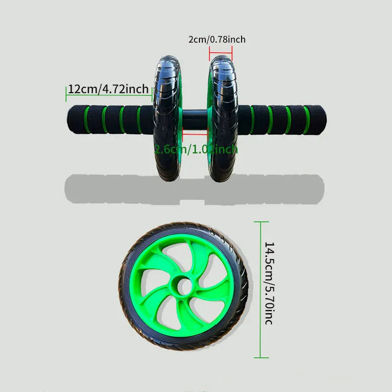 NNEOBA Double-Wheeled Ab Roller Non-Slip Muscle Trainer Green