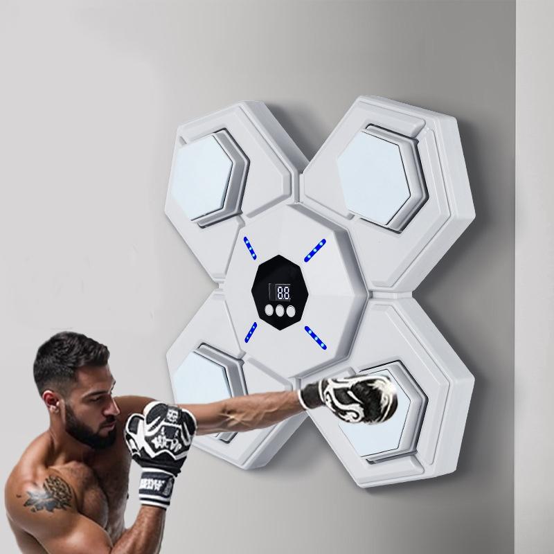 NNEDSZ Rechargeable Bluetooth Boxing Machine With Adult & Child Gloves - Blue - Without Gloves Blue