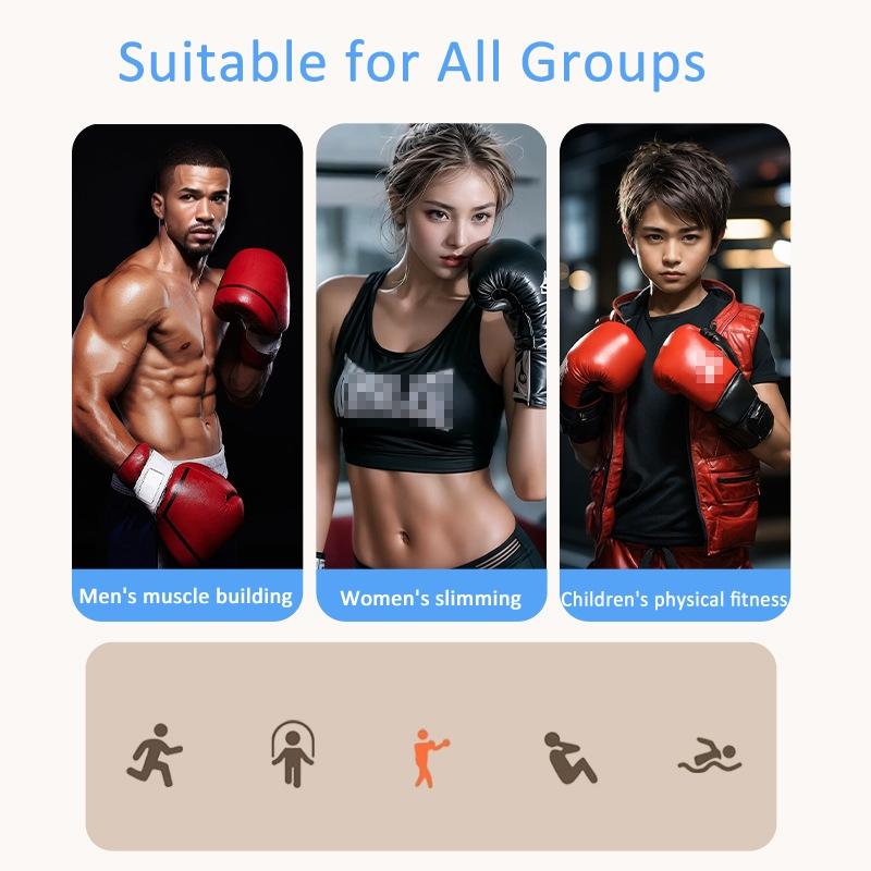 NNEDSZ Rechargeable Bluetooth Boxing Machine With Adult & Child Gloves - Blue - Without Gloves Blue