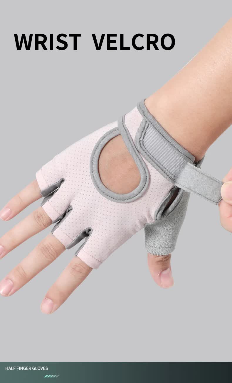 NNEDSZ L Pink Silicone Padded Workout Gloves - Non-Slip Weightlifting Gloves for Enhanced Grip and Palm Protection
