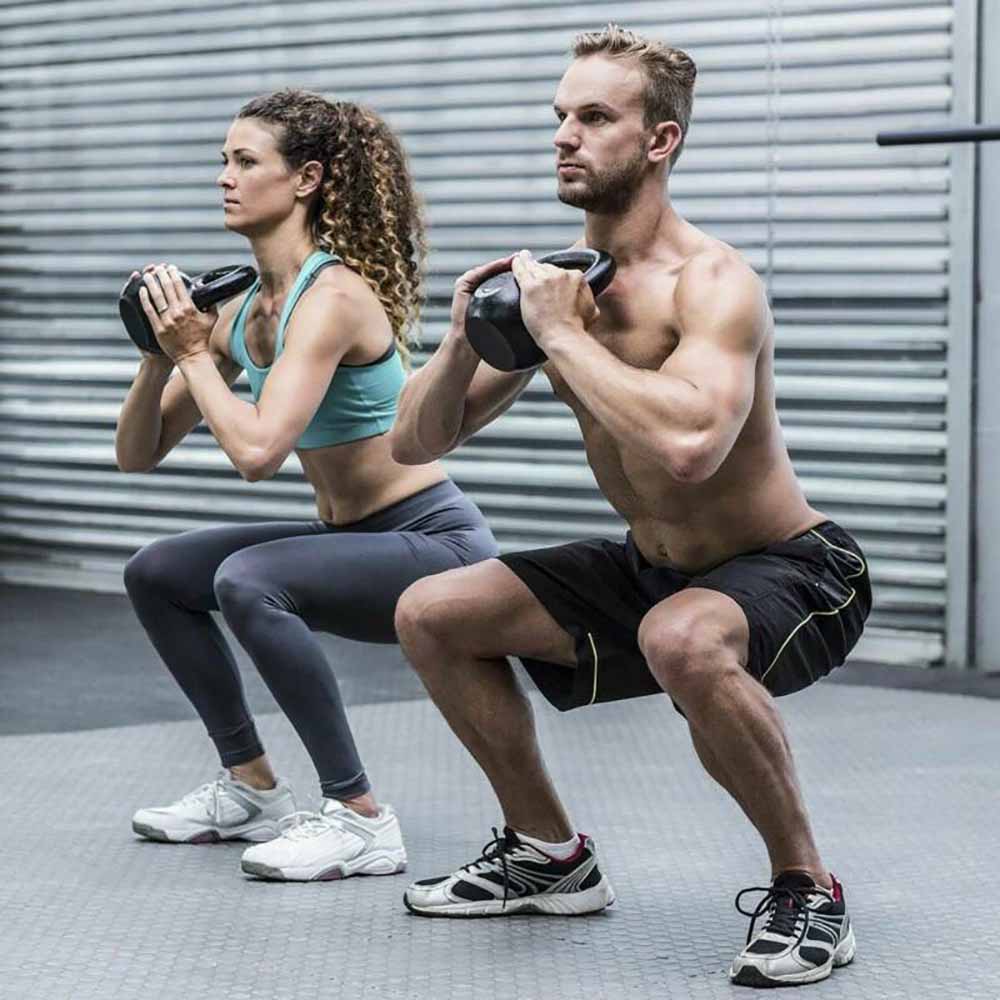Sada činek kettlebell, 4-6-10 kg