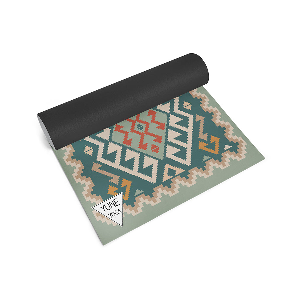 Moab Plains Yoga Mat – 6 mm Extra Thick, Double-Sided Non-Slip, Eco-Friendly PER with Moss Green Nature-Inspired Design | Yune Yoga
