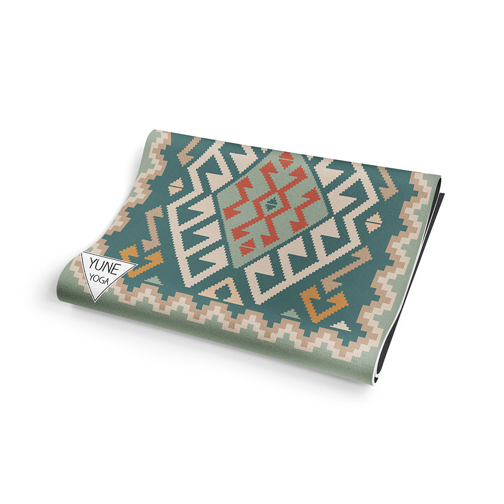 Moab Plains Yoga Mat – 6 mm Extra Thick, Double-Sided Non-Slip, Eco-Friendly PER with Moss Green Nature-Inspired Design | Yune Yoga